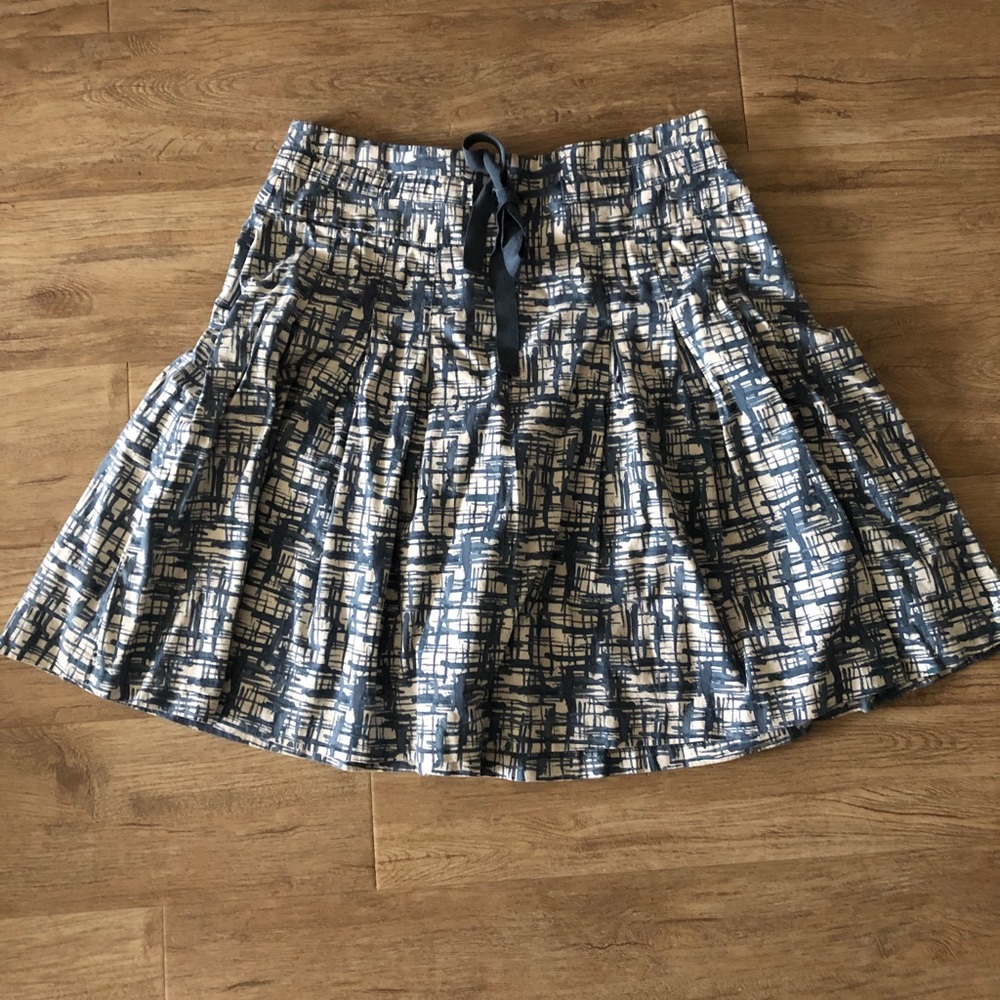 Vintage Blue & White Midi Skirt